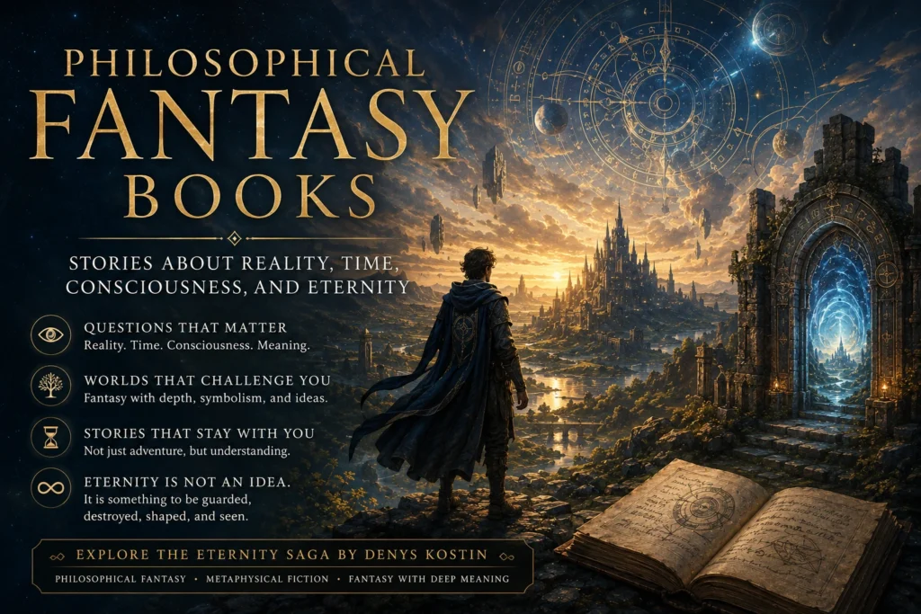 Philosophical fantasy books about reality time consciousness and eternity