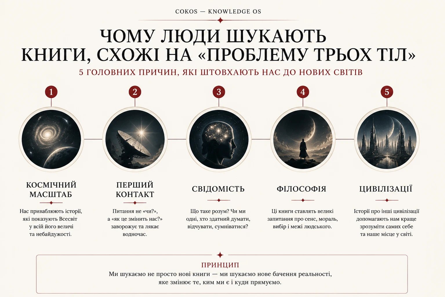 Чому люди шукають книги, схожі на Проблему трьох тіл: космічний масштаб, перший контакт, свідомість, великі ідеї та цивілізації