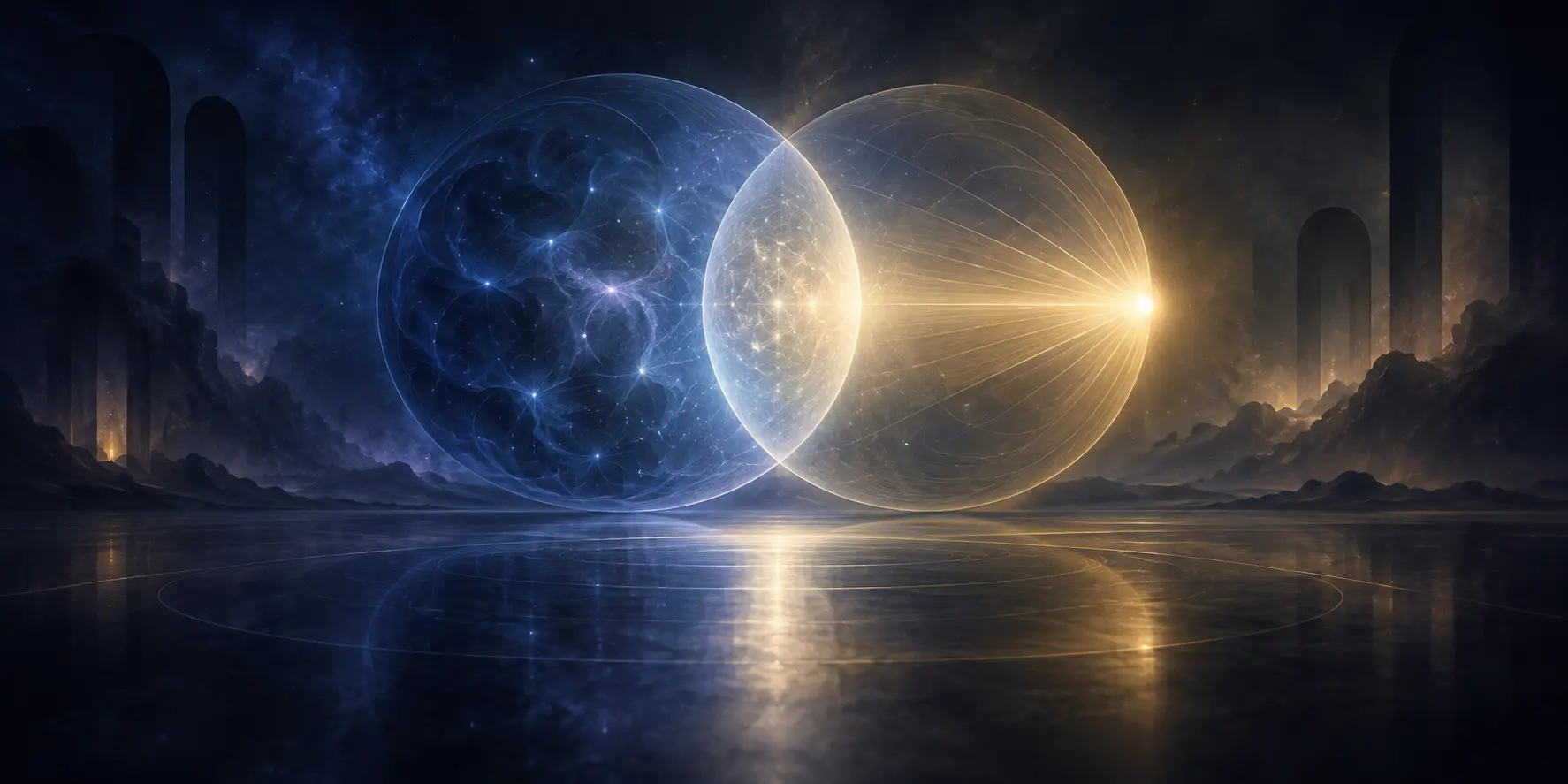 Abstract illustration showing the difference between consciousness and awareness