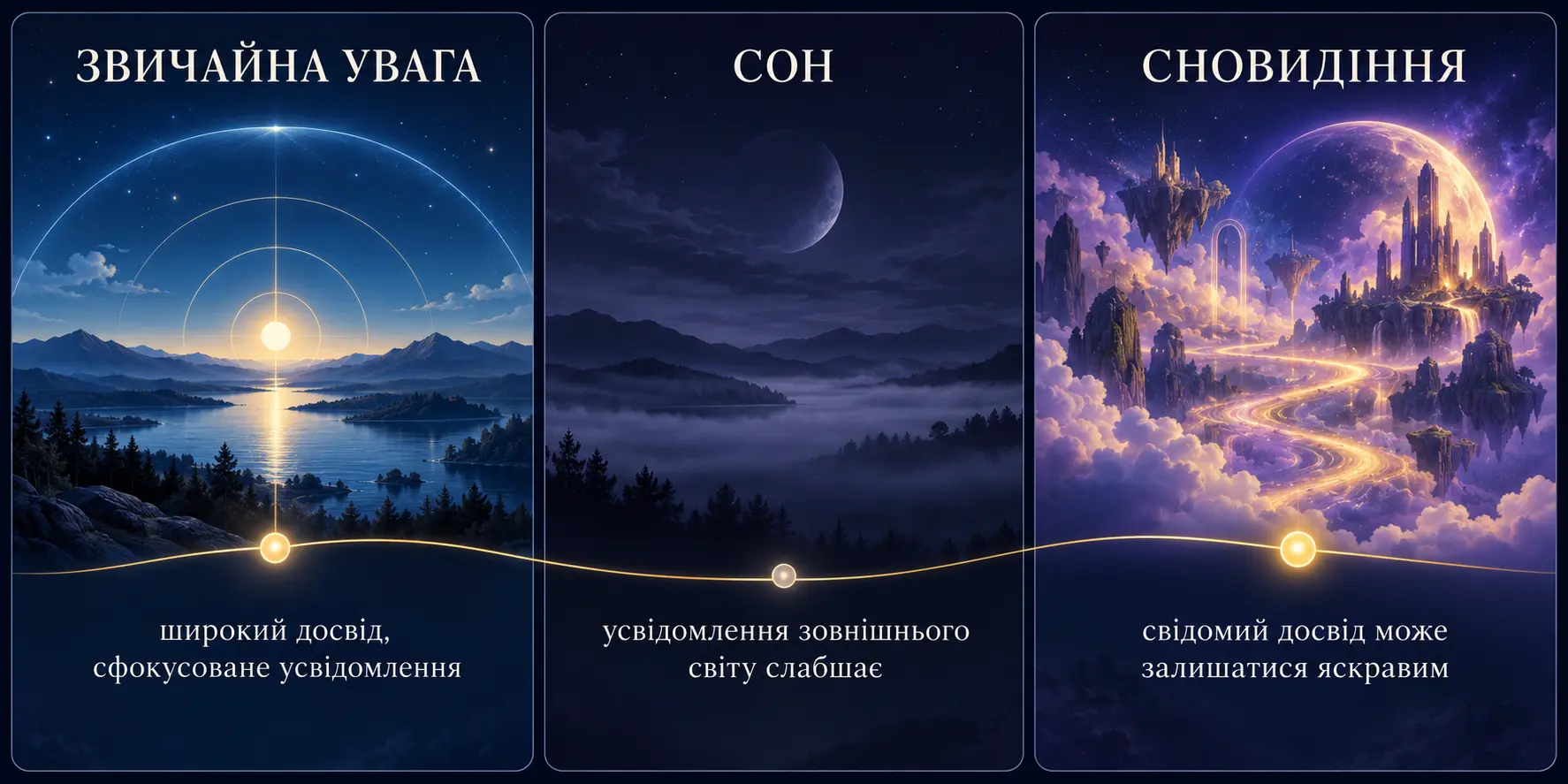 Свідомість і усвідомлення під час звичайної уваги, сну та сновидінь